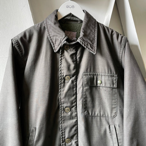 80’s Overdyed Black A2 Deck Jacket - Medium