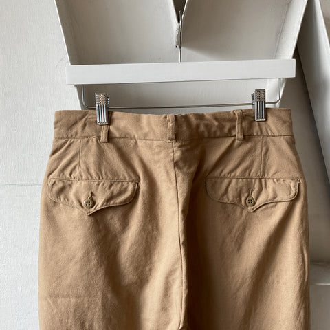 60’s Wool Blend Military Khakis - 30” x 32”