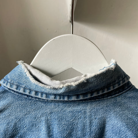 90’s Wrangler Thrashed Denim Western Shirt - XL