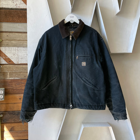 90’s Carhartt Faded Black Detroit Jacket - XL