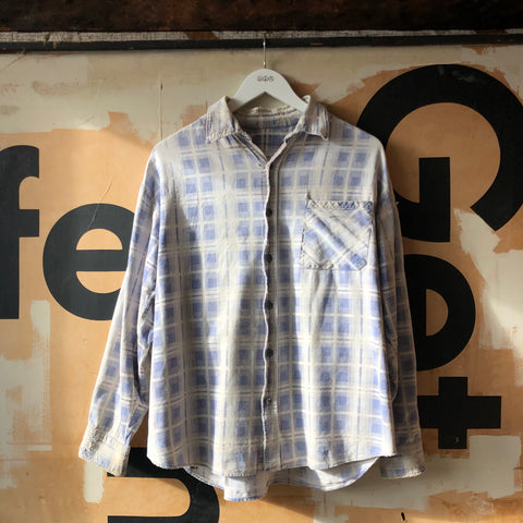 80’s Destroyed Cotton Flannel - Large