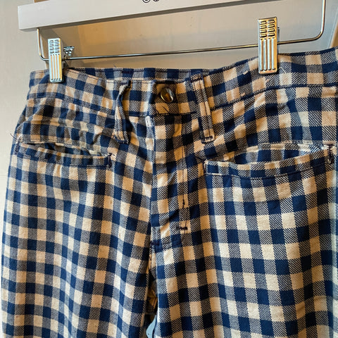 70’s Gingham Check Flares - 28” x 34”