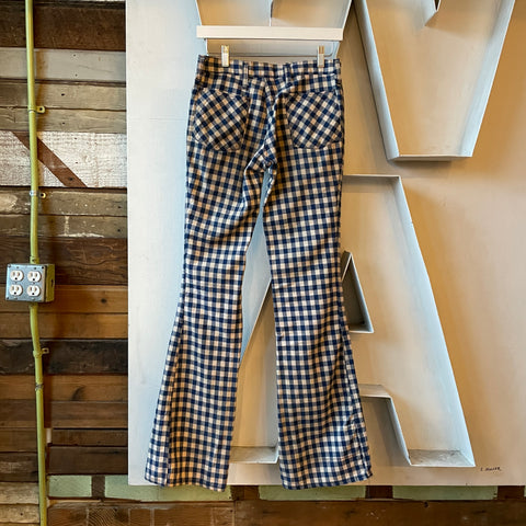 70’s Gingham Check Flares - 28” x 34”