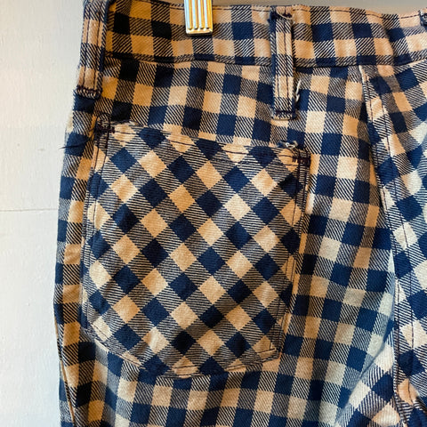 70’s Gingham Check Flares - 28” x 34”