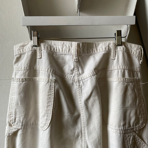 70’s White Cotton Work Pants - 32” x 29”