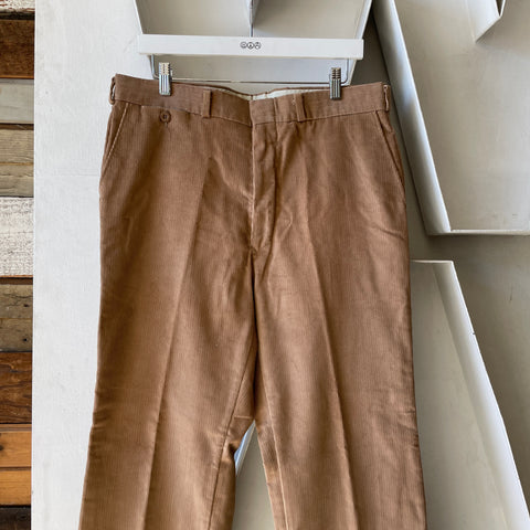 70’s Flat Front Tailored Cords - 34.5” x 32”