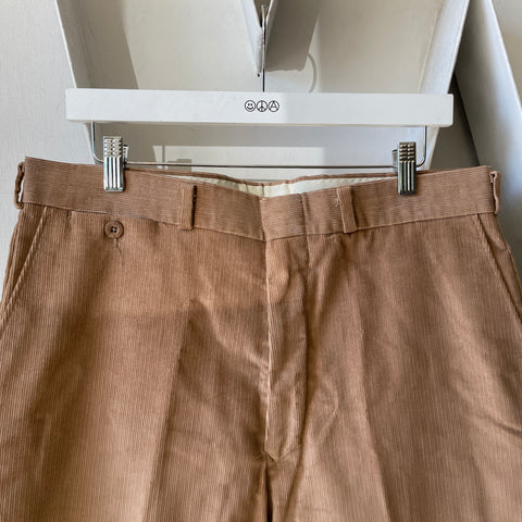 70’s Flat Front Tailored Cords - 34.5” x 32”
