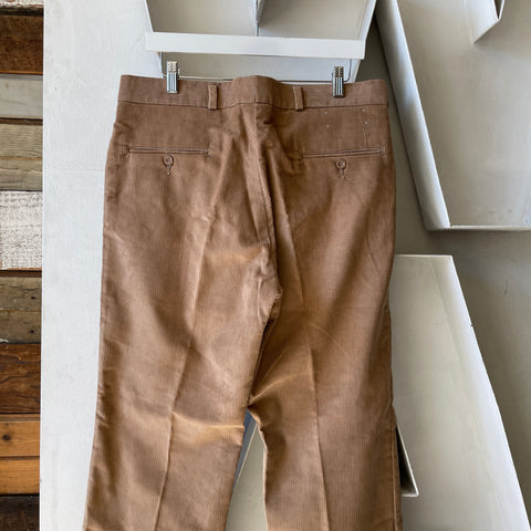 70’s Flat Front Tailored Cords - 34.5” x 32”