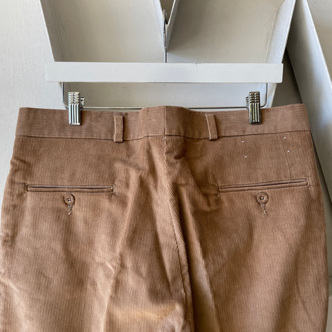 70’s Flat Front Tailored Cords - 34.5” x 32”