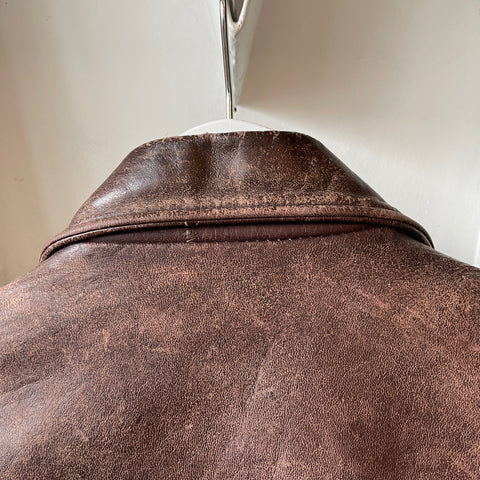 60’s Leather Bomber Jacket - Small