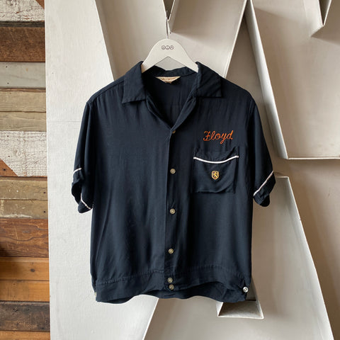 60's Trailer Park Rayon Bowling Shirt - Medium