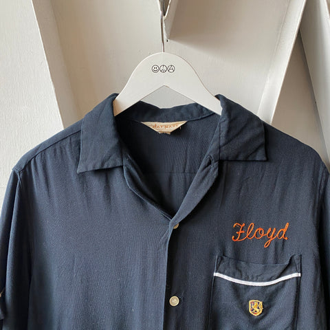 60's Trailer Park Rayon Bowling Shirt - Medium