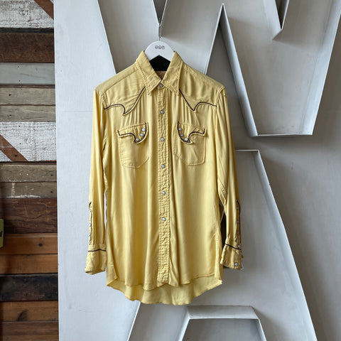 50's Gabardine Westen Shirt - Fitted Medium