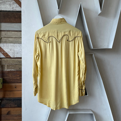 50's Gabardine Westen Shirt - Fitted Medium