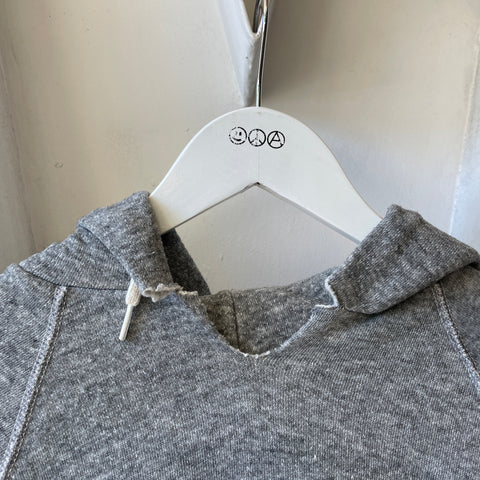 70’s Grey Raglan Pullover Hoodie - Medium