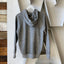 70’s Grey Raglan Pullover Hoodie - Medium