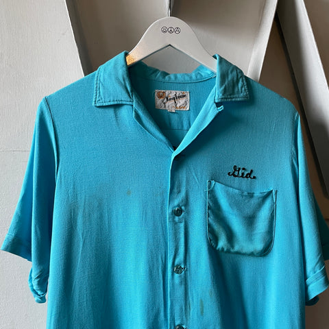 60’s Medical Bowling Shirt - Medium