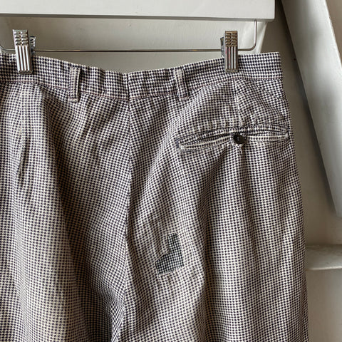 60's Houndstooth Punker Trousers - 30” x 30”