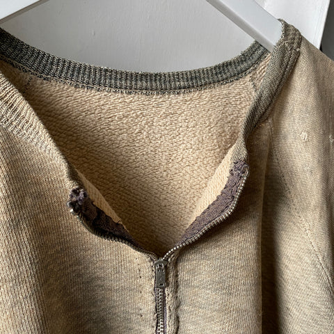 30’s Two-Thirds Zip Farm Sweatshirt - Large