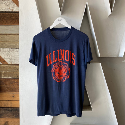 80's Illinois University Tee - Medium