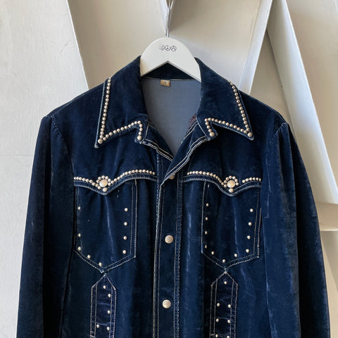 70’s Studded Velvet Shirt - Medium