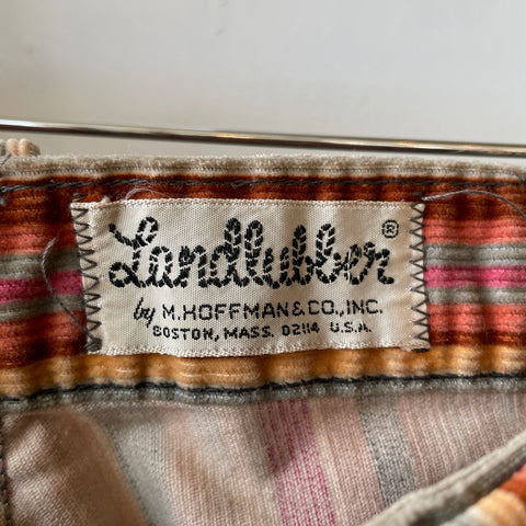 60’s Striped Corduroy Flares - 28” x 31.5”
