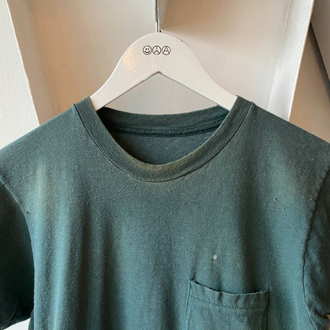 70's Green Pocket Tee - Small