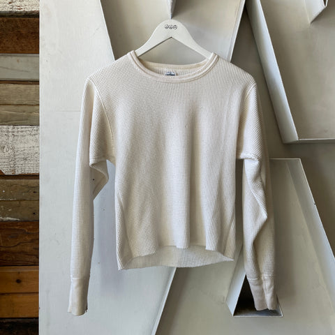 90’s Cropped Waffle Thermal - Medium