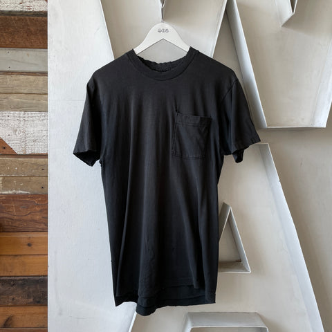80’s Thrashed Blank Pocket Tee - Medium