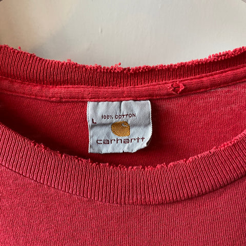80's Faded Carhartt Pocket Tee - Large