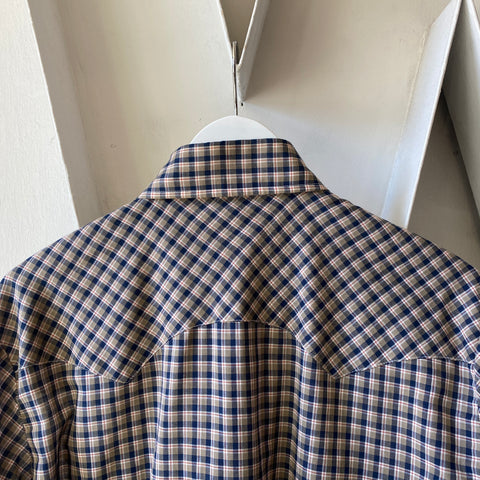 70’s Big E Plaid Shirt - XL