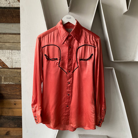 70's Pan Handle Satin Shirt - Medium/Large