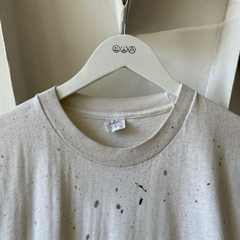 70’s Towncraft Thrashed White Tee - Medium