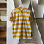 80’s Striped Short Sleeve Henley - Large