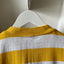 80’s Striped Short Sleeve Henley - Large
