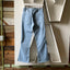 70’s Powder Blue Poly Flares - 29” x 30”