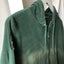 60’s Faded Green Thermal Lined Zip-up Hoodie - Medium
