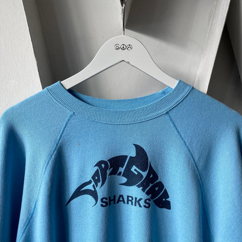 80's Shark Raglan Sweatshirt - XL