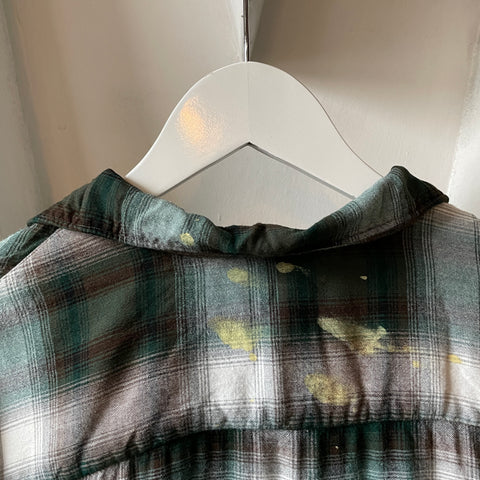 60’s Towncraft Shadow Plaid Loop Collar - Medium