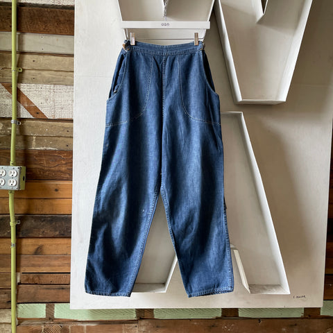 50’s Side Zip Denim Work Pants - 26-35” x 25”