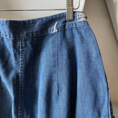 50’s Side Zip Denim Work Pants - 26-35” x 25”