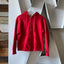 70’s Red Thermal Lined Zip Hoodie - Medium