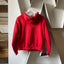 70’s Red Thermal Lined Zip Hoodie - Medium