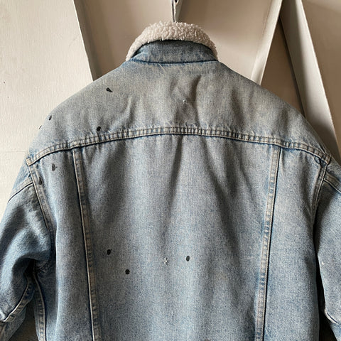 80’s Paint Splattered Levi’s Sherpa - Medium