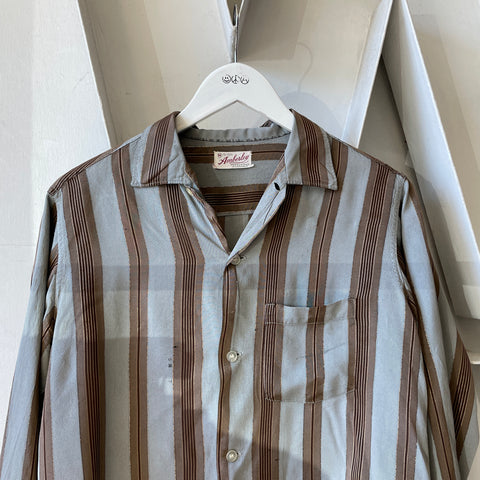 50’s Amberley Satin Button-Up - Medium