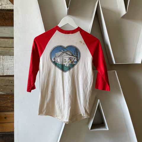 70’s “Home Is Where The Heart Is” Raglan Tee - Small