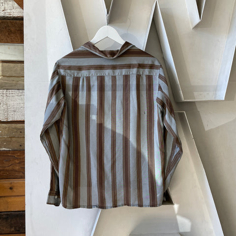 50’s Amberley Satin Button-Up - Medium