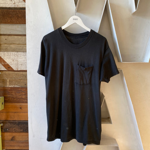90’s Black Pocket Tee - Large