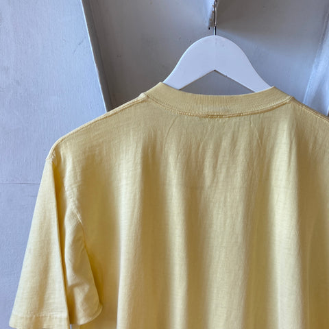 80’s Towncraft Faded Lemon Pocket Tee - Large