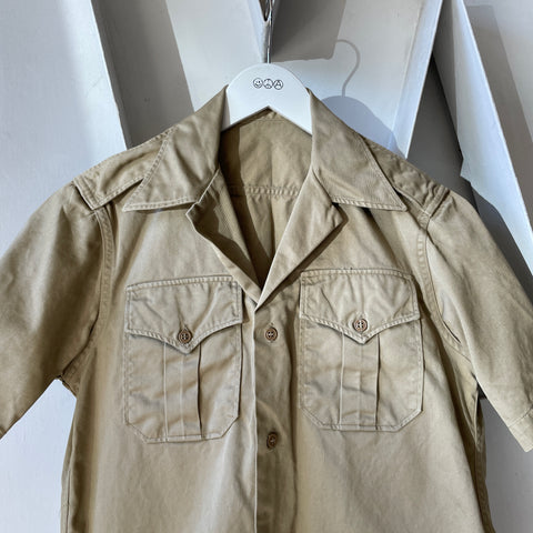 40’s Officer Khaki Button-Up - Small